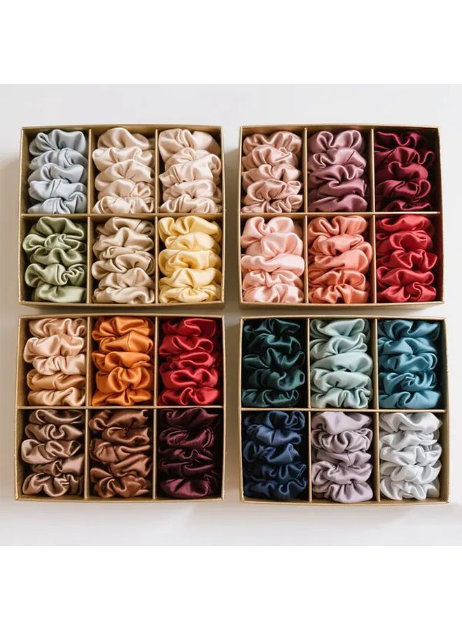 30 Pcs Random Color Large Scrunchie Set High Elasticity Hair Ties For Women - Image 1